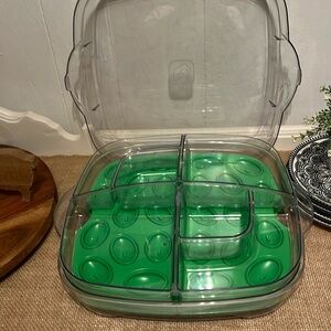 Pampered Chef divided tray/devilled egg storage.